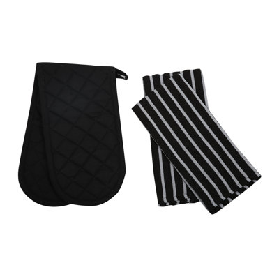 Brambly Cottage Striped Potholder & Oven Mitt Set