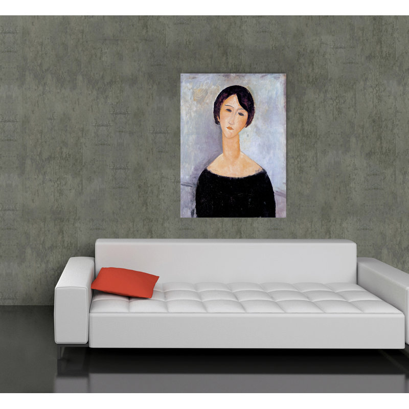 Modigliani - No Frame Painting on Wood, 100cm H x 73cm W x 1.8cm D