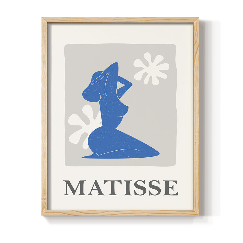 Matisse CCL XXI, reproduction d'art encadrée - bois massif, Naturel, H 11 po x l 9 po