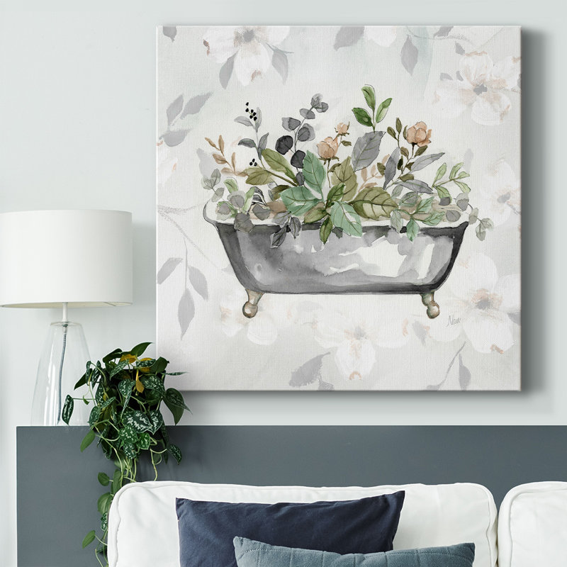 " Soft Floral Tub II ", 32" H x 32" W x 1.5" D