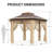 13x13 ft Hexagon Patio Gazebo with Mosquito Nettings, Durable Steel Frame Outdoor Canopy Tent, UV Protection Sun Shelter for Backyard, Garden, Lawn - Khaki-125226286
