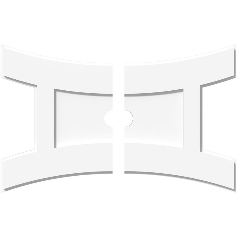 Médaillon de plafond contemporain en PVC de qualité architecturale Haven, H 1 po x l 26 po x P 17,375 po