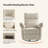 Beckette 41.75" Modern Swivel Glider Nursery Power Recliner with Adjustable Headrest-1145830071