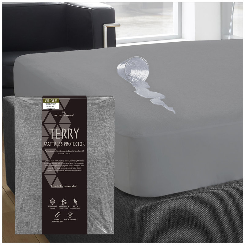 Waterproof Fitted Mattress Protector Case Pack, 9.8, Cot Bed