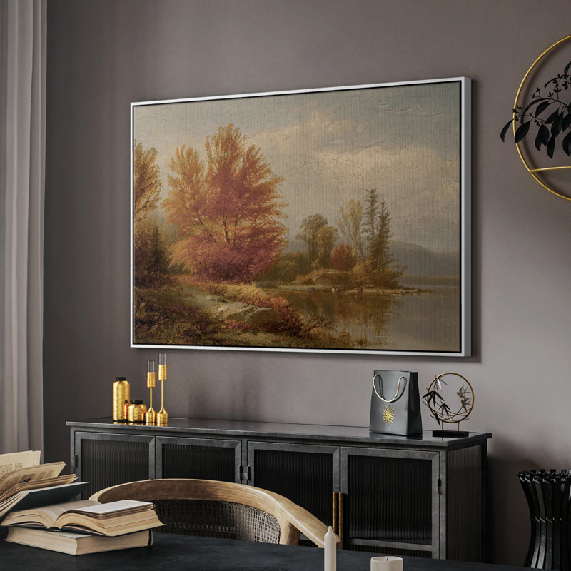 "Vintage Landscape -DXCIX" sur toile, Blanc