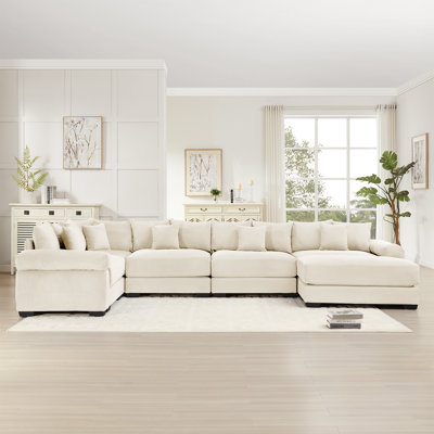 Canapé modulaire convertible avec design ergonomique et velours côtelé de qualité supérieure pour les salons