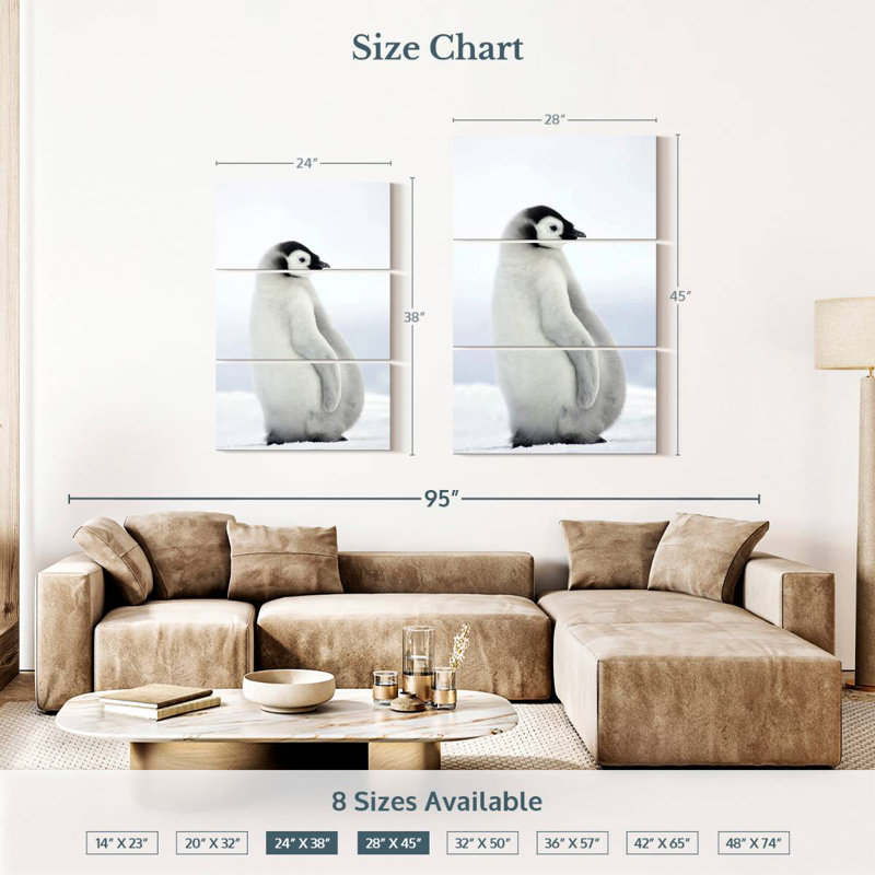 Adorable bébé pingouin Brampt, H 38 po x l 24 po