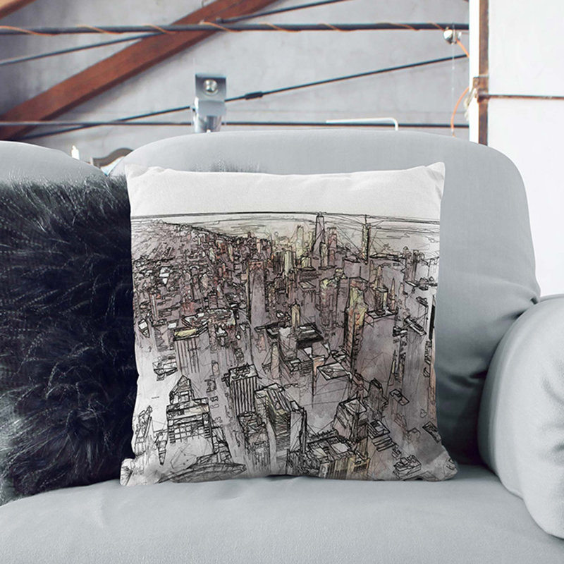 Square Throw Cushion, 55cm H x 55cm W x 20cm D