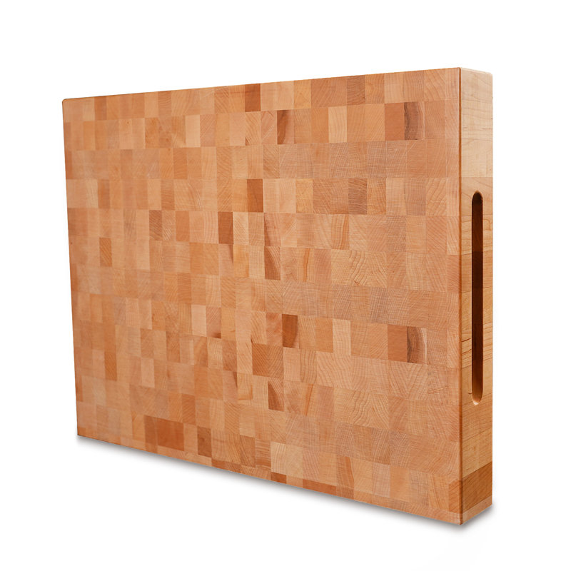 CONSDAN Cutting Board, USA Grown Hardwood, Butcher Block Hard Maple with Invisible Inner Handle