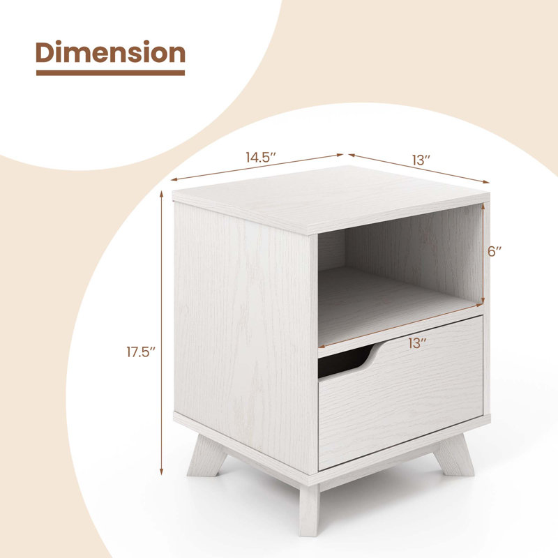 Andonis 14.5'' W Nightstand, Individual
