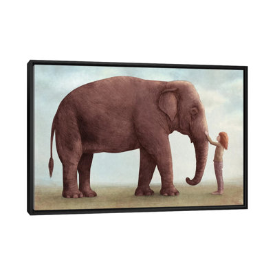 « one incroyable éléphant i », impression sur toile tendue