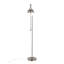 Lampe sur pied industrielle en nickel Emery, hauteur réglable avec fabrication en métal robuste pour un éclairage moderne et confortable