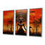Pleine lune, déesse, paysage abstrait minimal - ensemble d'art mural africain-594294780-594294781