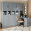Lit escamotable mural avec placard, tiroirs et bureau Murphy