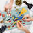 Ambesonne Alice in Wonderland Cutting Board Large Size Lady with Tea Multicolor