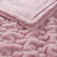 Jeté luxueux en fourrure de polyester pour soirées douillettes - Fausse fourrure rose