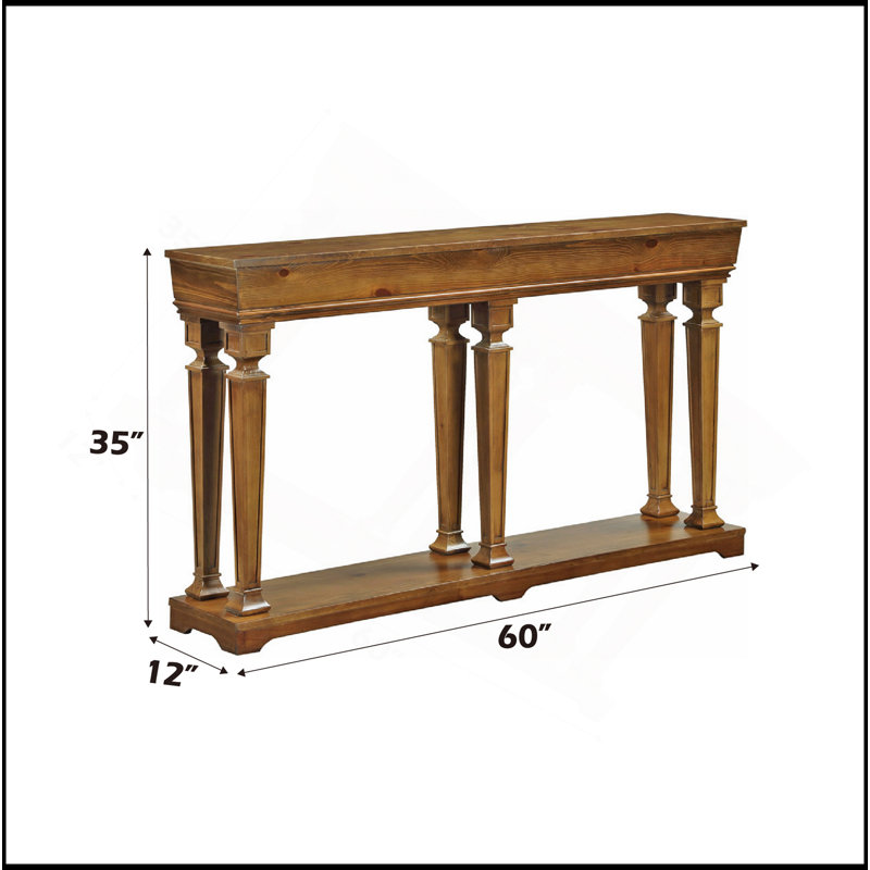 Garrison Oak Finish Console Table