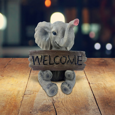 Figurine éléphant H 7 "avec bienvenue