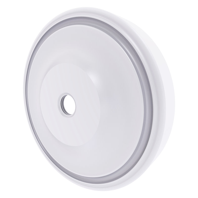 Écusson de rideau de douche Gober, Blanc mat