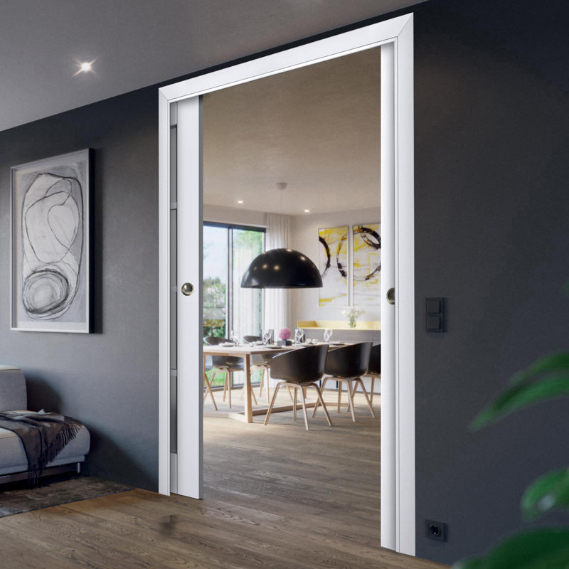 Portes de placard Veregio, 64 po x 84 po, Blanc