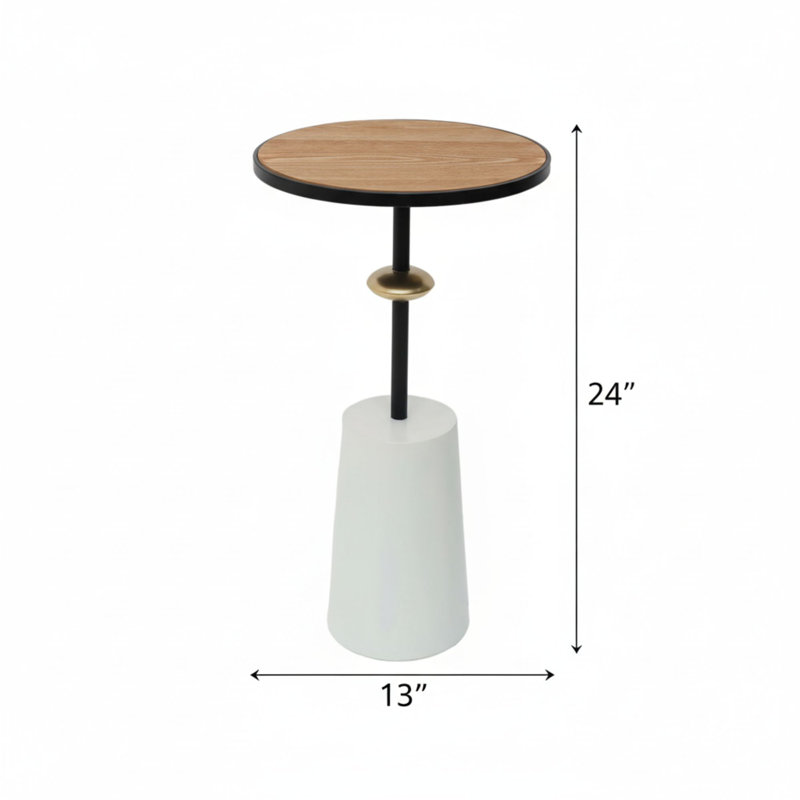 Table de bout VIENNA BLANC ET BRUN