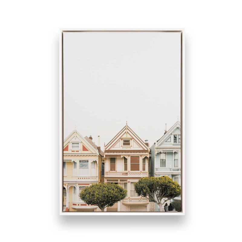 Architectural Whimsy Stretched Canvas Print, Opaque White Floater Framed, 18.75" H x 12.75" W x 1.75" D