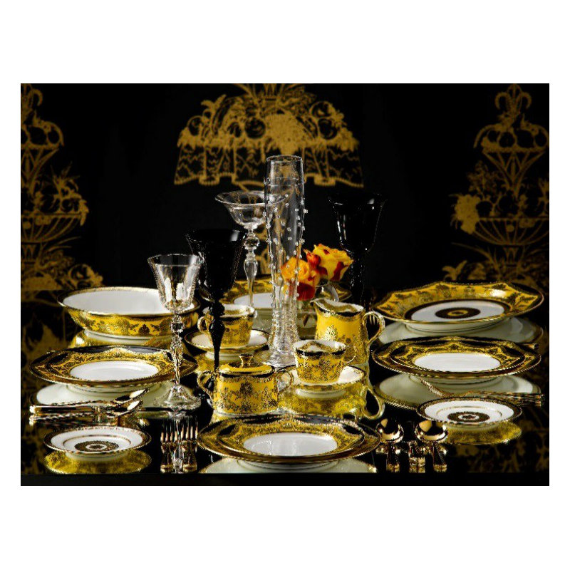 Handmade Bone China Salad/Dessert Plate, Amber