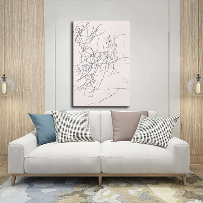 Canvas Wall Art Abstract Line Art Minimalist Wall Decor Vintage Poster Print Home Decor