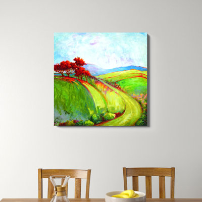 " Red Trees Landscape " Painting Print