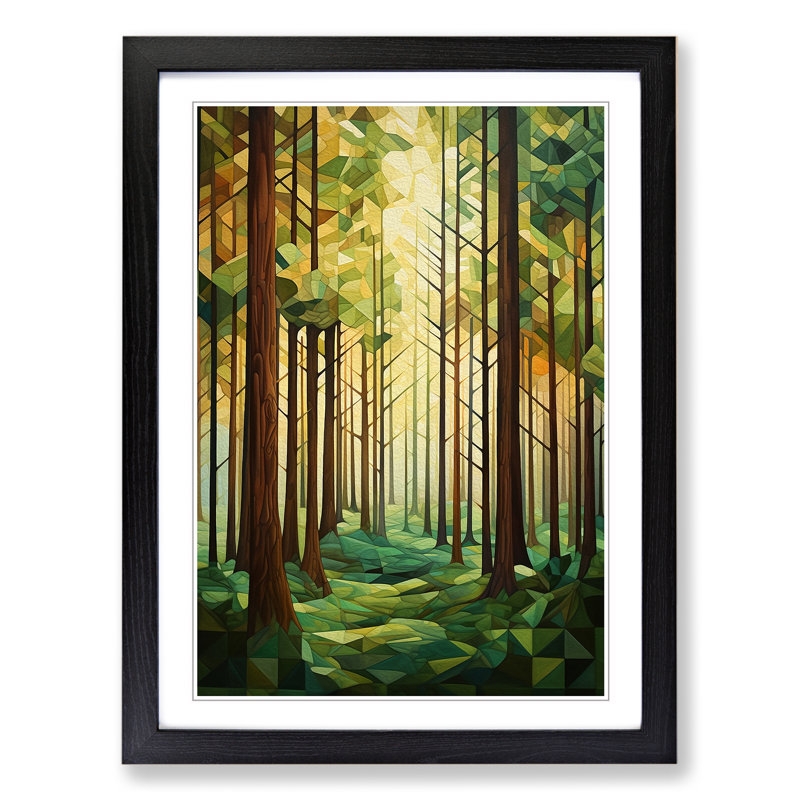 Single Picture Frame Print on Wood, Black Framed, 46cm H x 34cm W