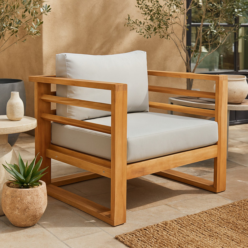 Eugeney Teak Outdoor Lounge Chair