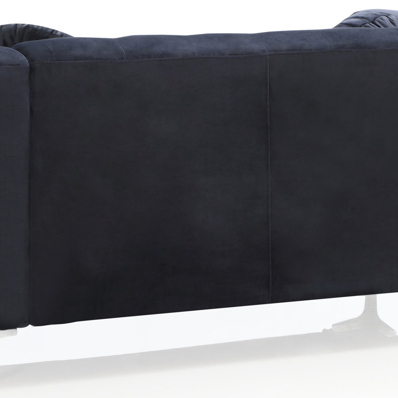 Causeuse noire élégante et confortable