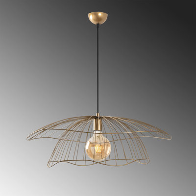 Elegant Gold Metal Chandelier, 27.6 x 27.6 x 48.8 inches | Durable Metal Body, IP20 Rated | E27 Socket, Max 40W (Bulb Not Included) | Perfect for Living Room, Dining Room & Entryway | Stylish & Functional Lighting Fixture