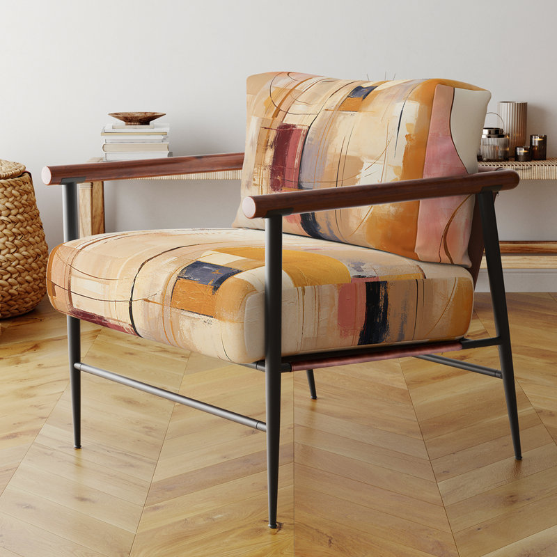 Fauteuil d'appoint rembourré Briadale, Noir, noir, noir, noir