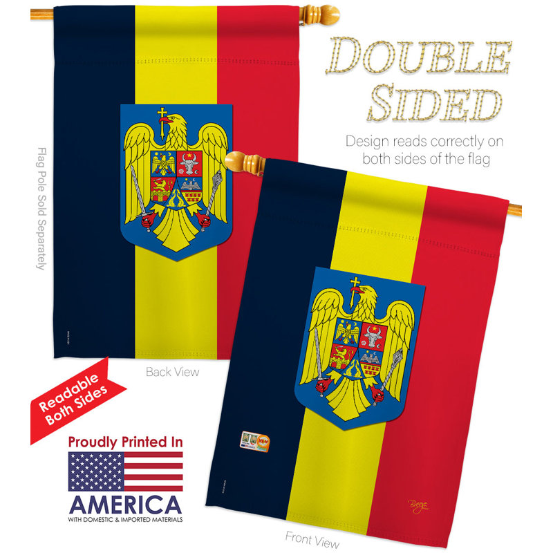 Double Sided 40'' H x 28'' W Polyester Flag Set
