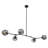 Kingstowne 5-Light Modern Linear Chandelier with Smoke Shade-29861138-30888120