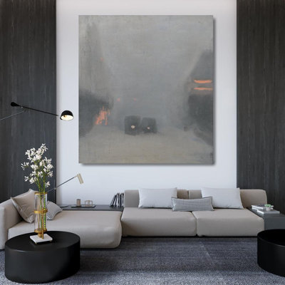 "Passing Trams" by  Clarice Beckett - Gallery Wrap Canvas Wall Art