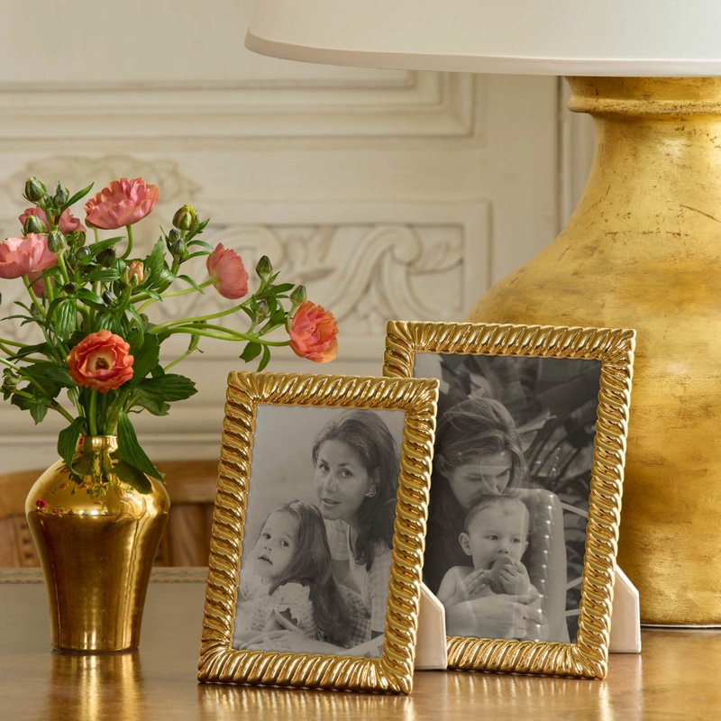 Loretta Gold Metal Picture Frame, 4" W x 6" H