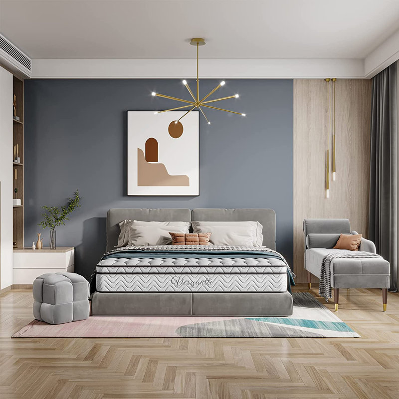Hymes Velvet Chaise Lounge, Grey