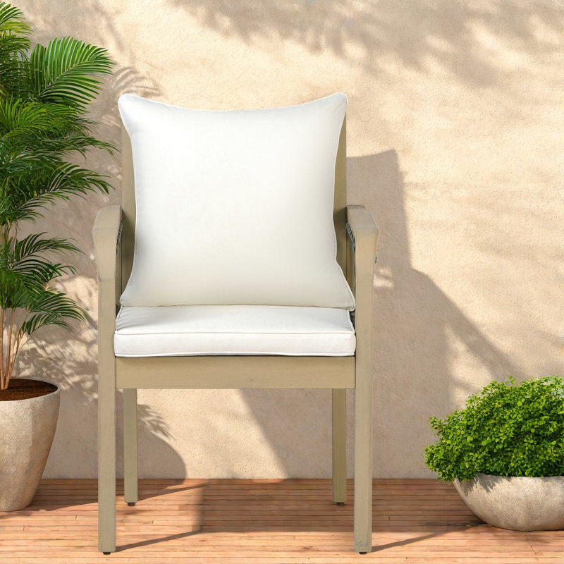 Outdoor Dining Chair, Cream 1