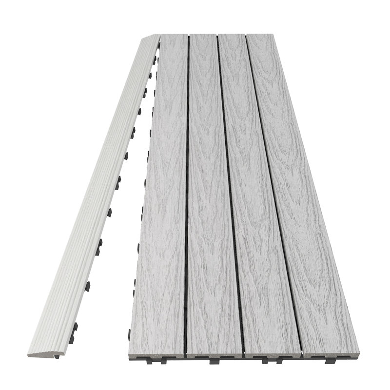 Carrelage de terrasse 2 po x 36 po Quick Deck, Fumée blanche islandaise