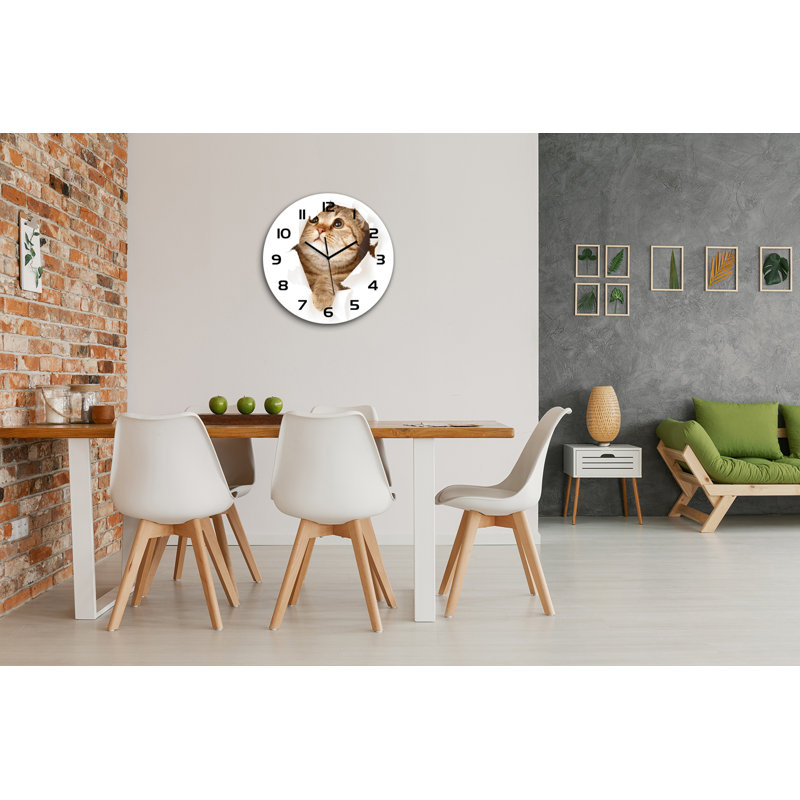 Jshaun Glass Wall Clock
