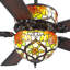 Lustre 52 po avec 5 pales doubles et télécommande Tiffany-1503564266