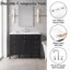 Meuble-lavabo autoportant intégré en MDF de 122 cm (48 po) avec comptoir en composite, rangements multiples et quincaillerie à fermeture amortie-439805033