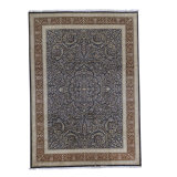 Hand-Knotted High-Quality Navy and Red Area Rug