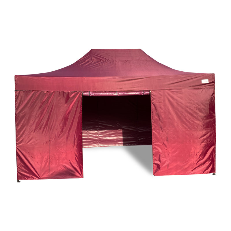 Premium Line 4.5m x 3m Gazebo with Side Walls, Bordeaux