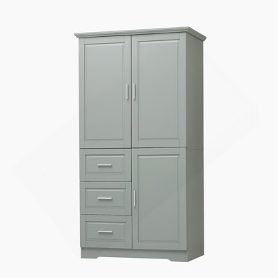 Storage Cabinet With Doors And Three Drawers For Bathroom
