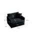 Upholstered Living - 2 canapé modulaire en chenille noir et fonctionnel moderne pour un soutien élégant