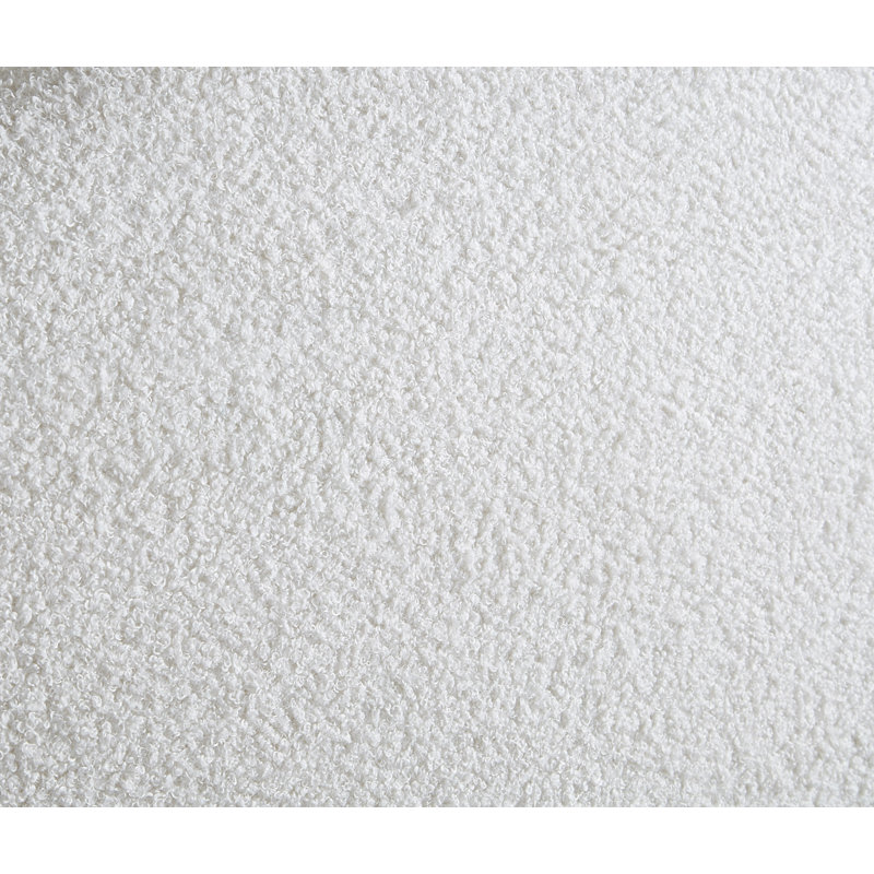 Lit rembourré Kamella, Simple, Tissu en crème Teddy imitation Shearling