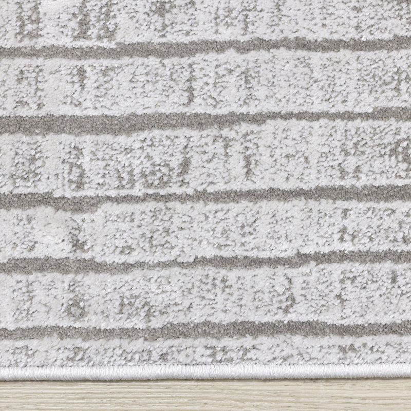 Didimo Gray Tonal/Solid Area Rug, Rectangle 5'3" x 7'7"